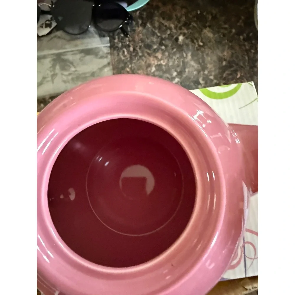 Mary Kay Pink Ceramic Teapot Heart Spout and Lid Knob‎ Collector Item
